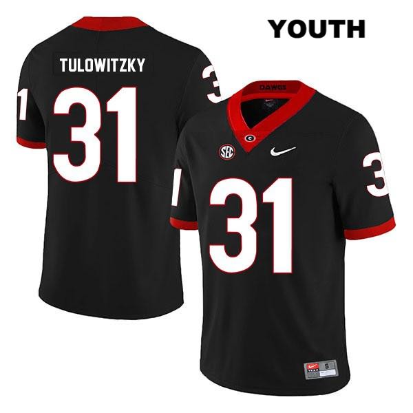 Georgia Bulldogs Youth Reid Tulowitzky #31 NCAA Legend Authentic Black Nike Stitched College Football Jersey XKV3556OB
